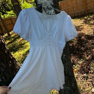 Altar'd State White Textured Dress